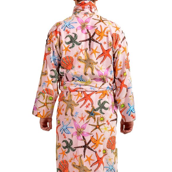 Versace Men's Multi-Color 100% Cotton Belted Bathrobe US XL IT 54 - Picture 3 of 5
